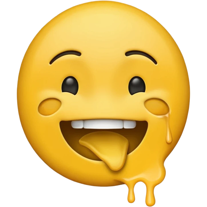 Normal yellow emoji smiling like this: 😀 while choking itself  emoji