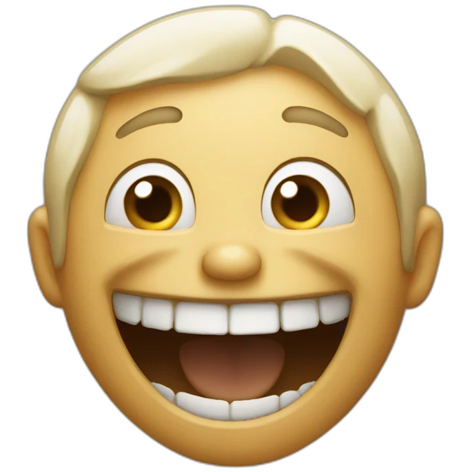 Extreme exaggerated laughing emoji emoji