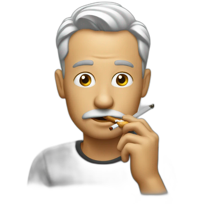 guy smoking emoji