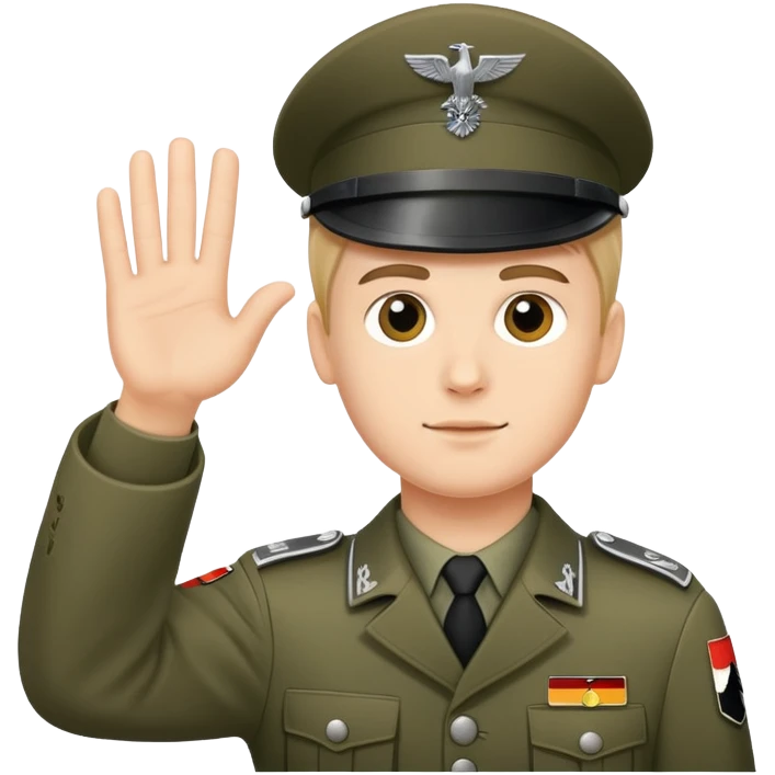 German Soldier raising his Hand  emoji