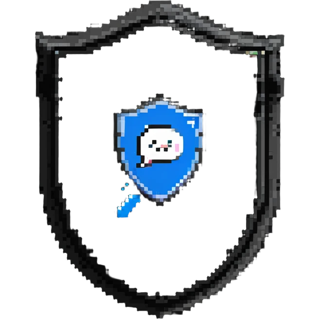customer service shield with chat bubble and help desk tools emoji