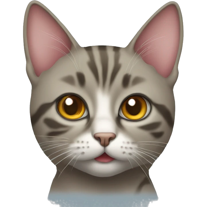 Cat with her eyes sticking its tongue out emoji