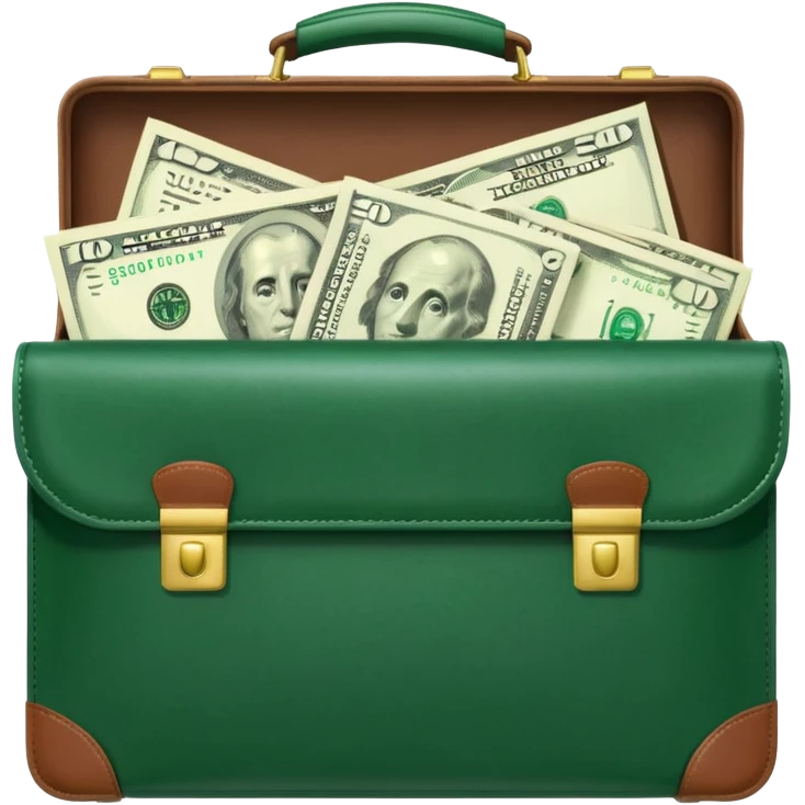 деньги торчащие из портфеля emoji