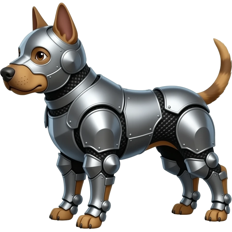 armored dog just body emoji