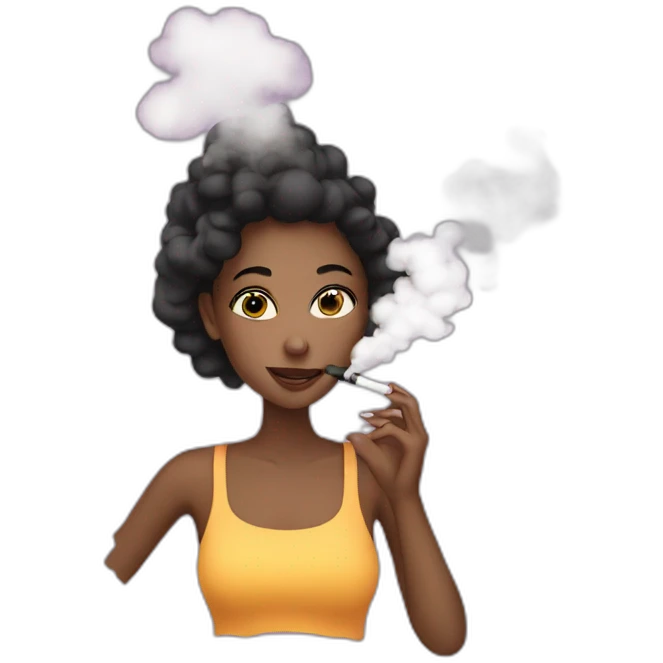 Girl vaping emoji