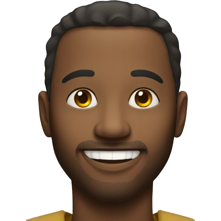 handsome Ethiopian man mysterious, passionate, grin emoji