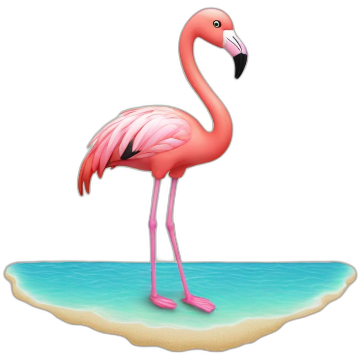 Flamingo in bikini emoji