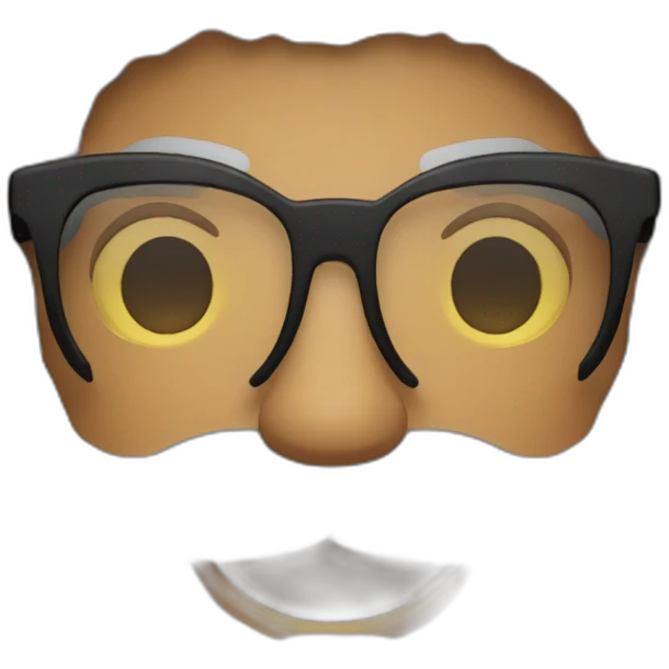 Indian guy with full beard and twirl mustache wearing wayfarer glasses emoji
