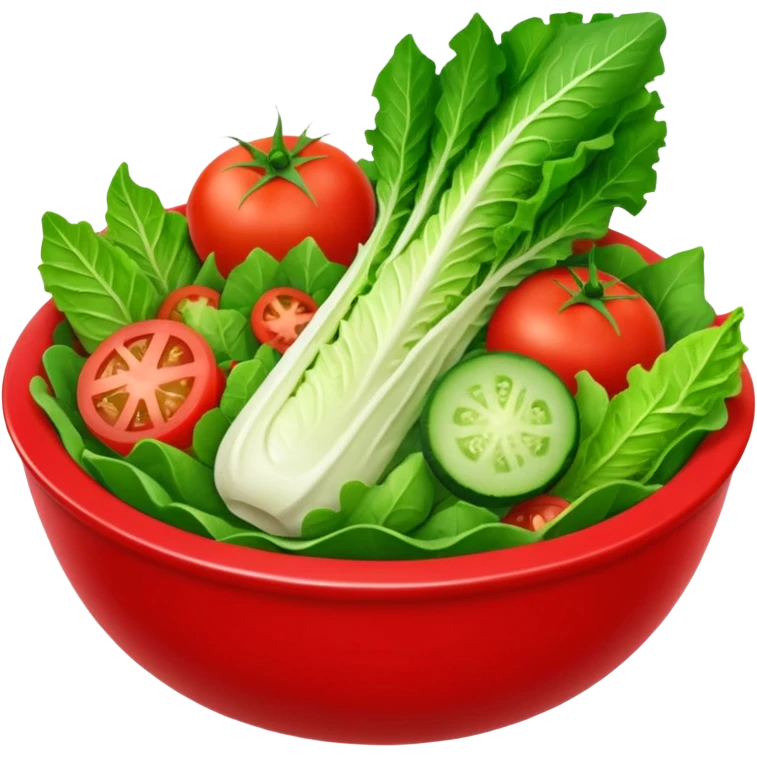 salad in red bowl emoji