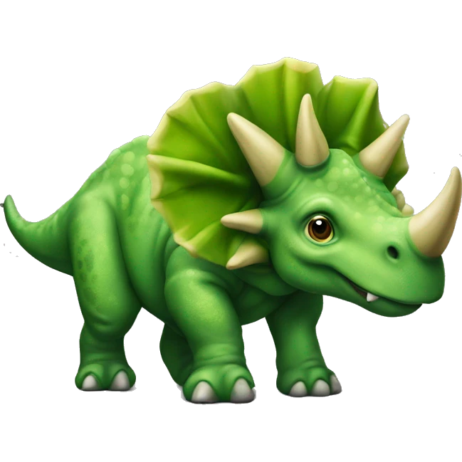 Green triceratops emoji