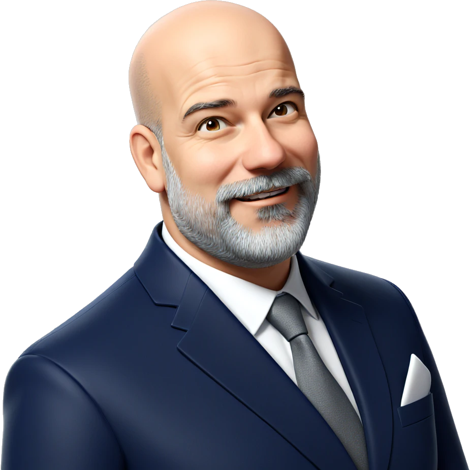 bald man in formal attire emoji