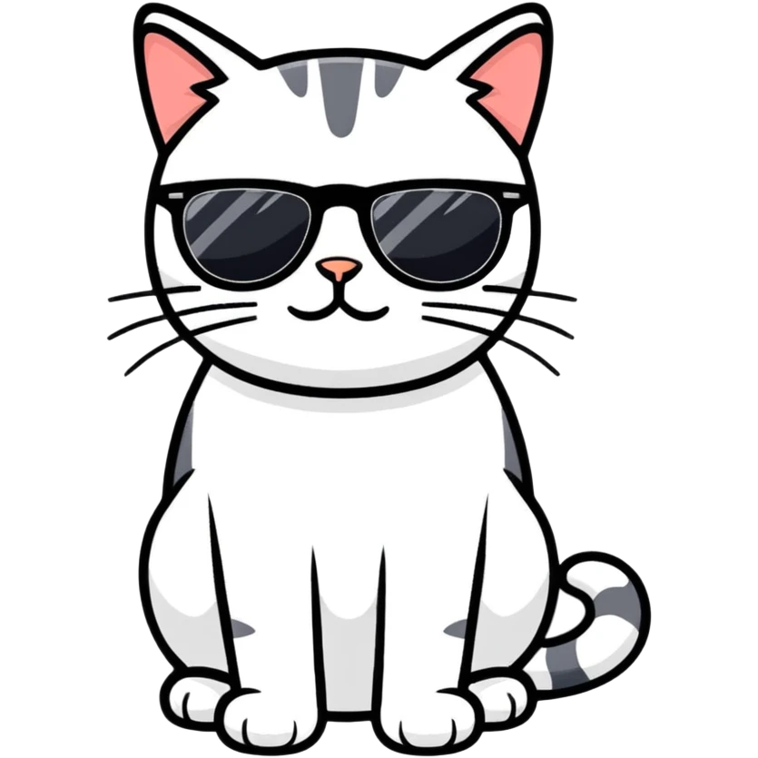 Cat with sunglasses emoji