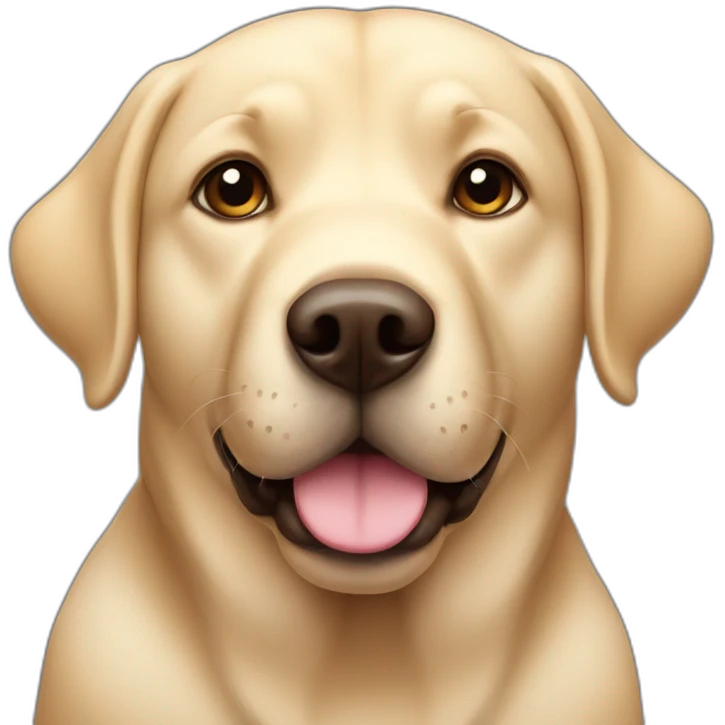 Cute chubby labrador emoji