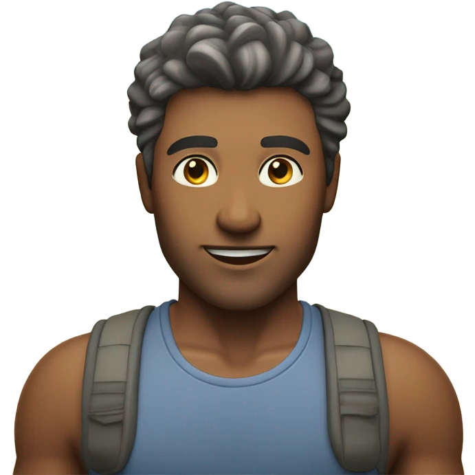 beach portrait of a man emoji