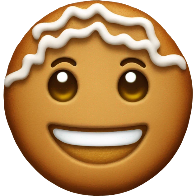 Gingerbread smiling emoji