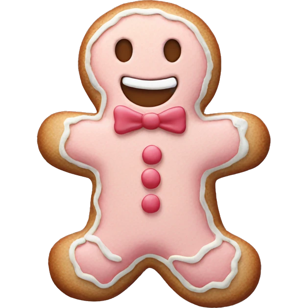 Pastel gingerbread man emoji