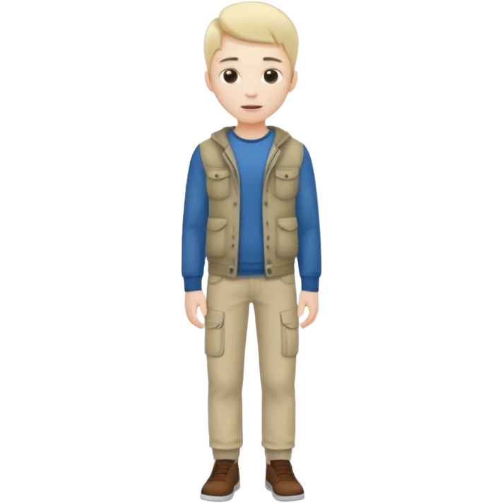 A young guy stands there with no money, his pockets are empty emoji