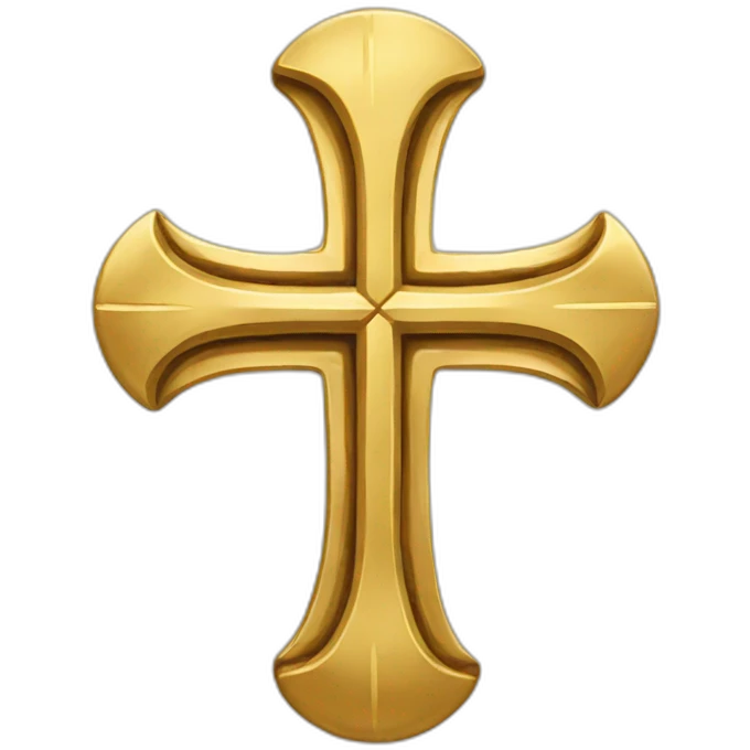 cross made out of gold emoji