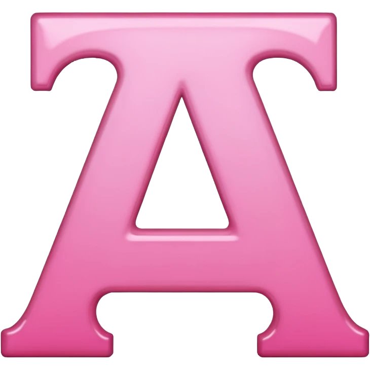 cute pink “A” emoji