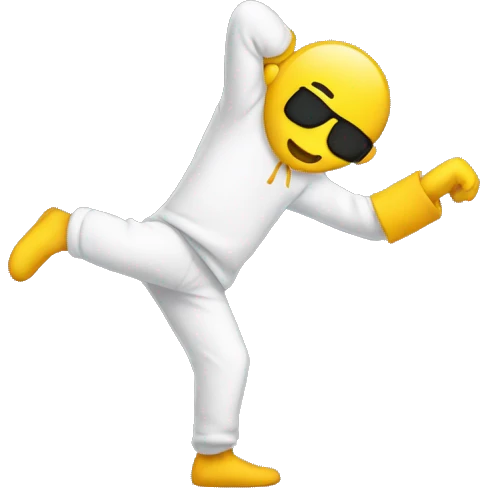 Someone dabbing emoji
