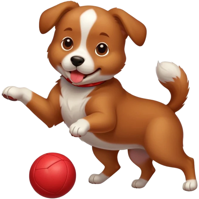 A dog on a ball emoji