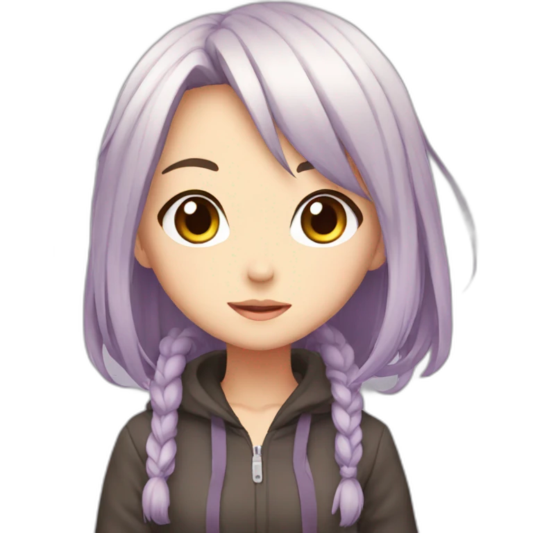 Cute anime girl emoji