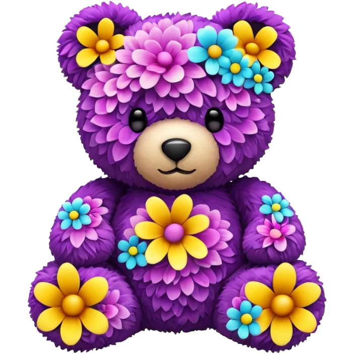 Floral teddy bear emoji