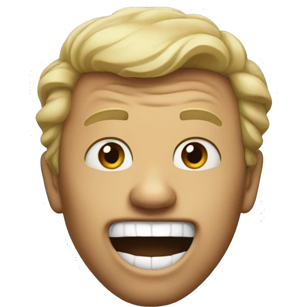 Classic mad emoji turning head emoji