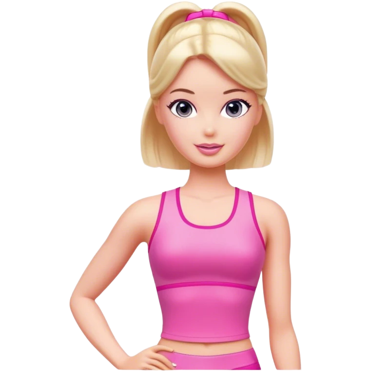 Gym Barbie pink outfit emoji