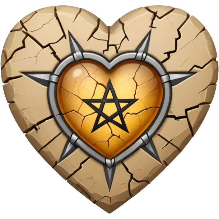 beige heart satanic emoji