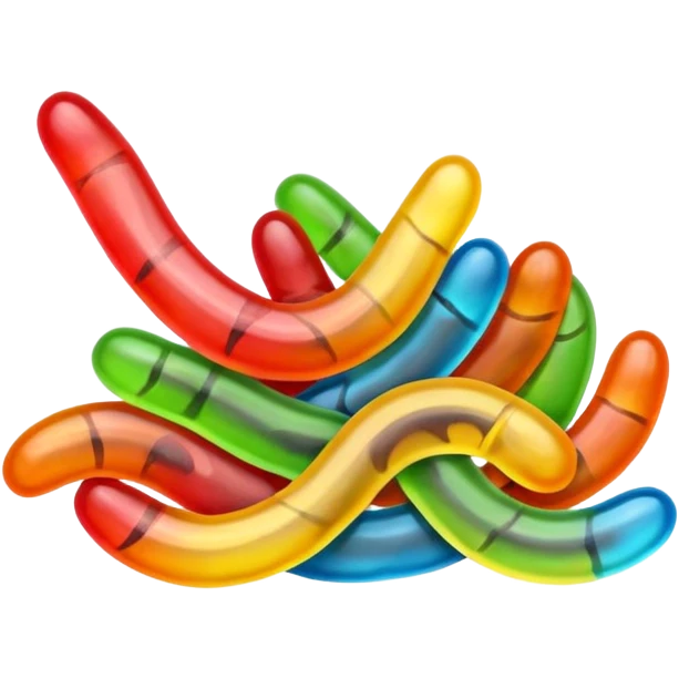 gummy worms candy, not a real worm emoji