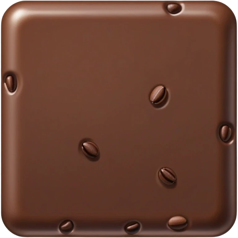 Milk chocolate square with espresso beans  emoji