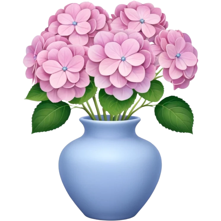 Pink Pastel Aesthetic Hydrangeas In A Vase emoji