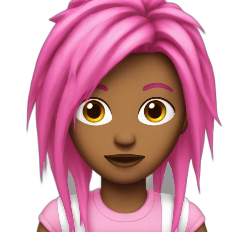 pink-punk-brun-long-hair emoji