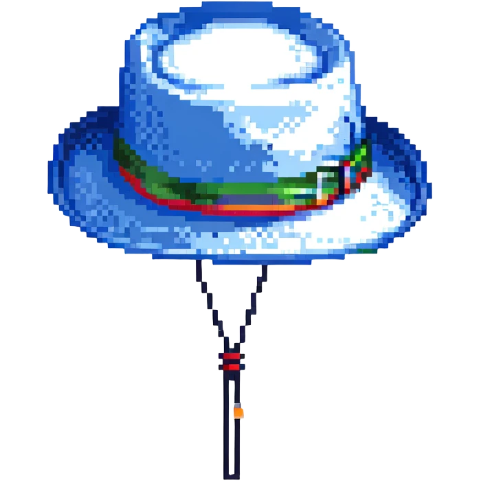 Синяя панамка со шнурком, no background emoji