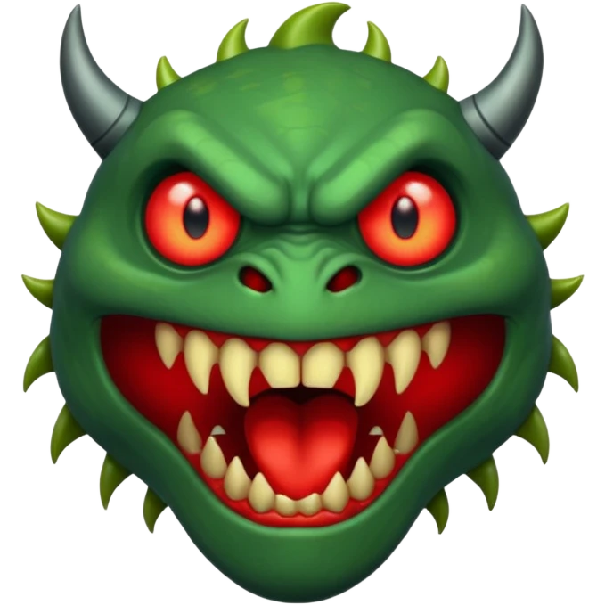 A very big scary monster emoji