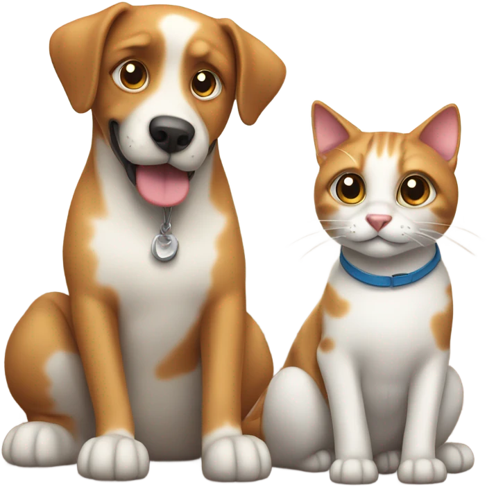 Dog and cat emoji