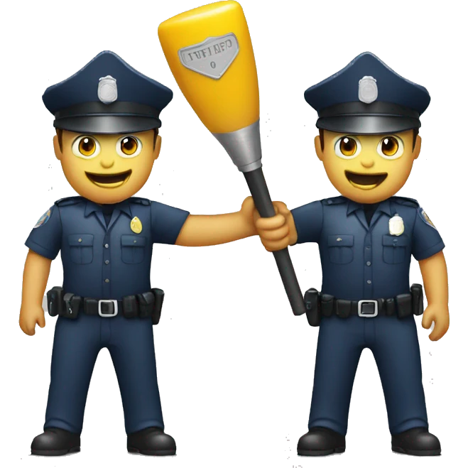 Traffic police with a baton emoji