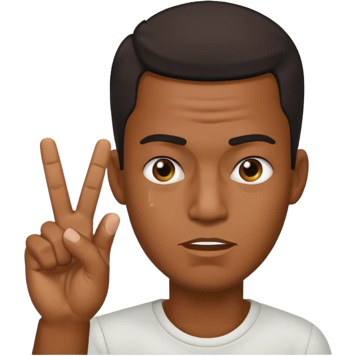 black dude throwing up middle finger emoji