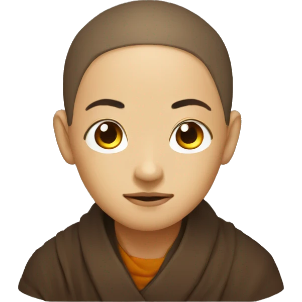 monk eyes close meditating emoji