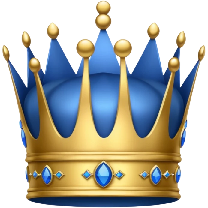 crown blue emoji