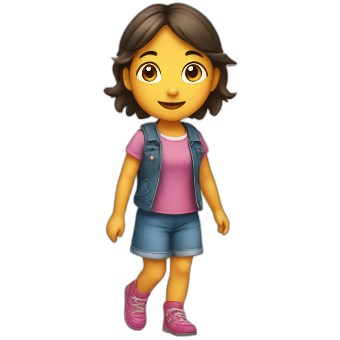 niña pequeña caminando emoji
