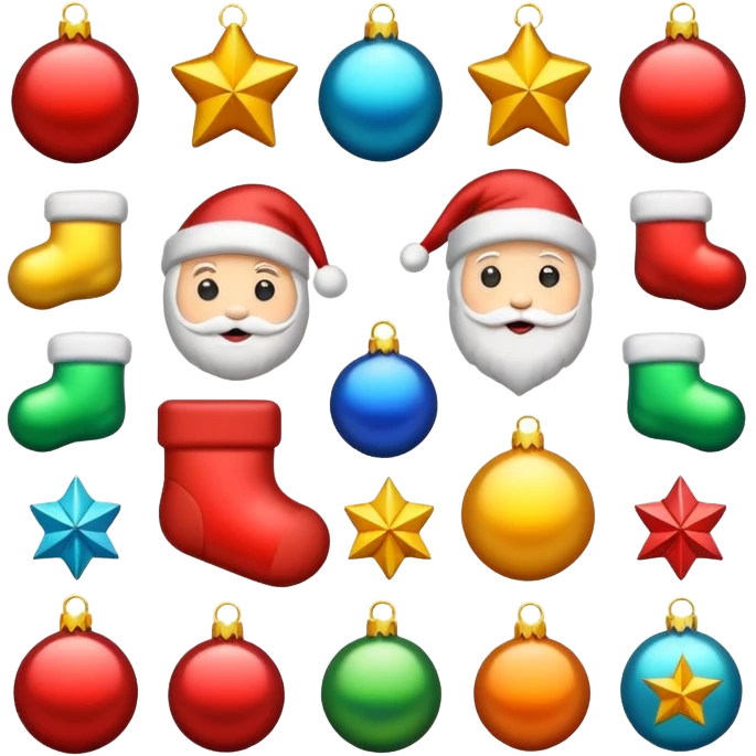 Świąteczne naklejki iphone emoji