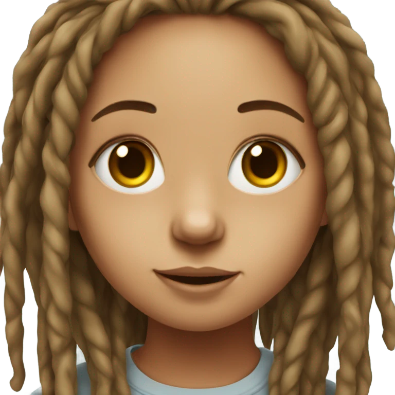 realistic portrait of girl with dreads emoji