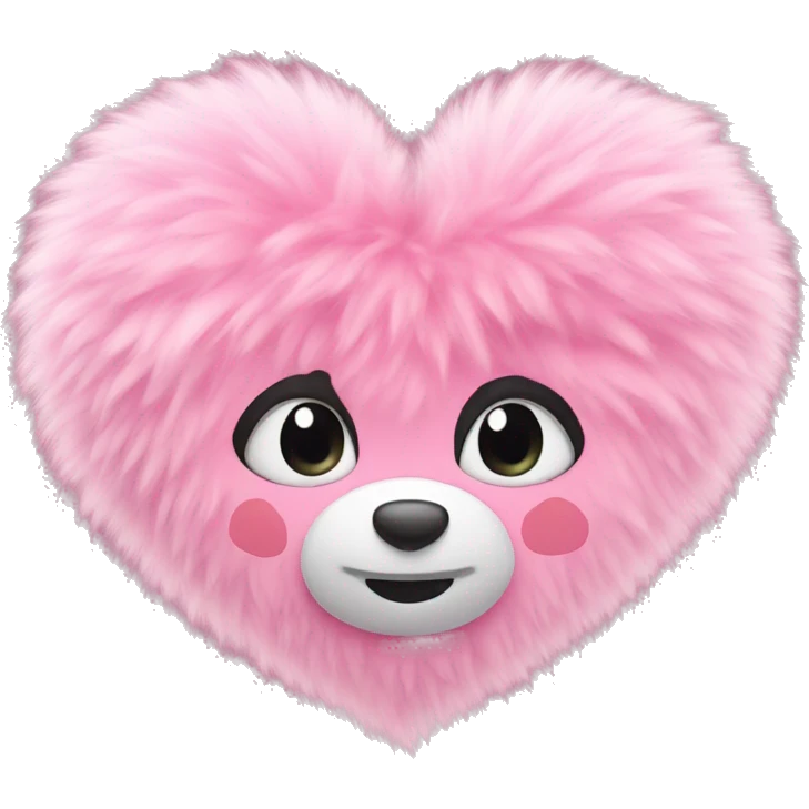 Fluffy like pink heart emoji