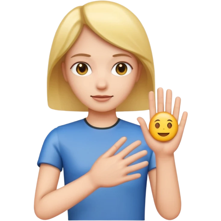 person holding hands with android, emoji style emoji