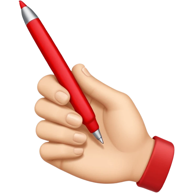 this emoji ✍🏻 with a red pen emoji