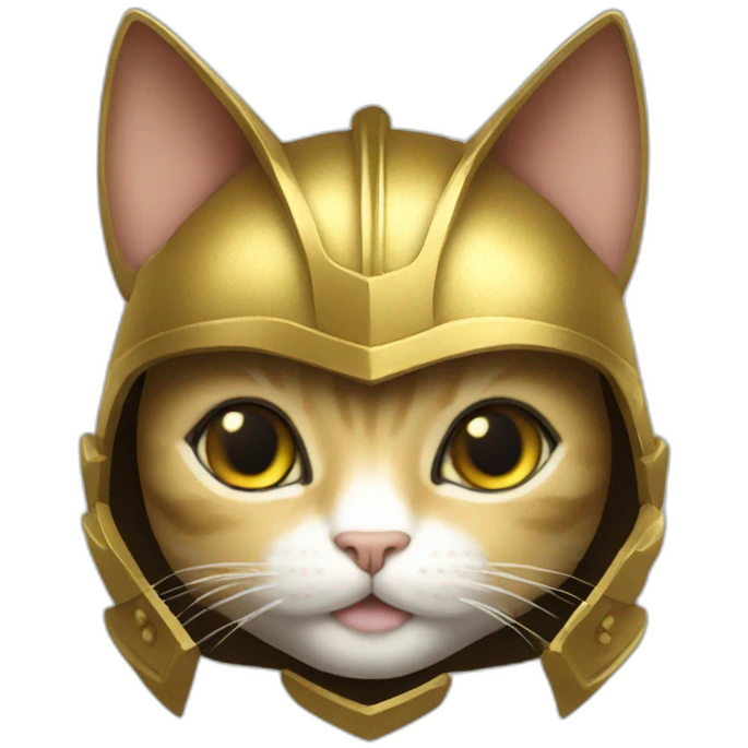 Cat in gold armor emoji