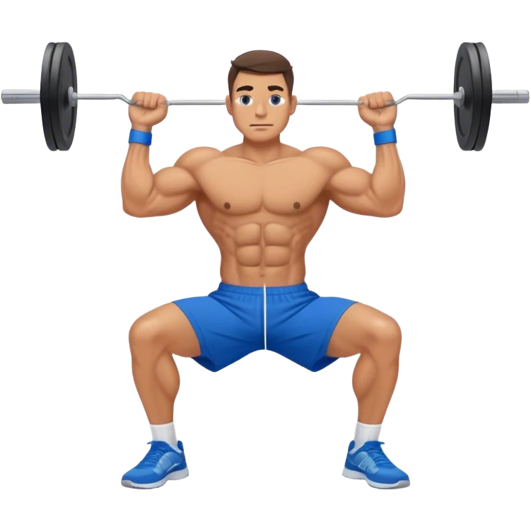 back view of buff man with blue shorts doing cable face-pulls exercise emoji