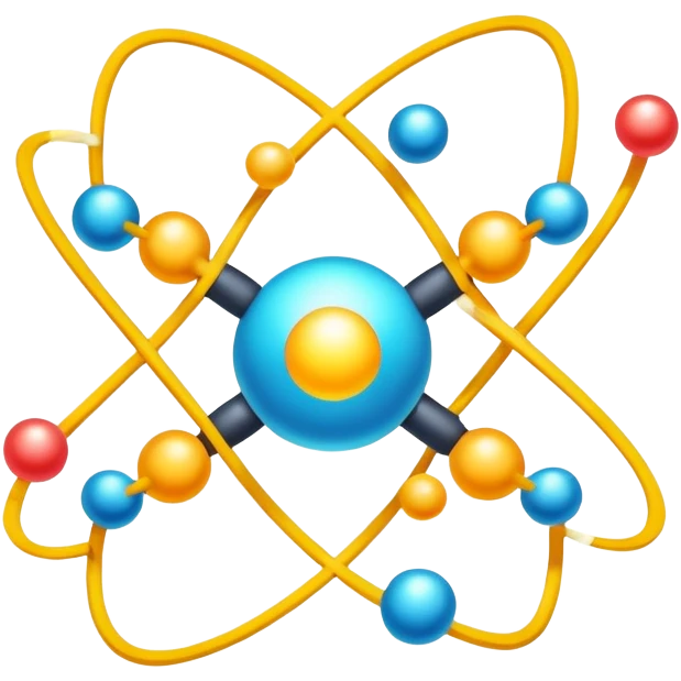 Atom with valence electrons showing electron shell configuration emoji